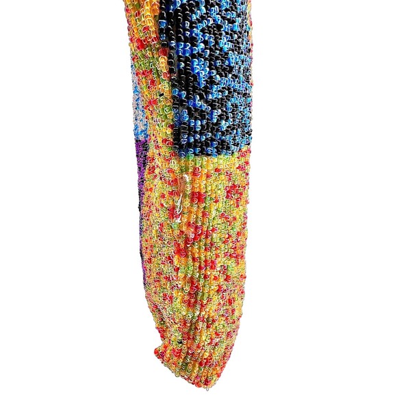 Christiana Beaded Multicolor Abstract Geometric Tote Purse - Picture 16 of 16